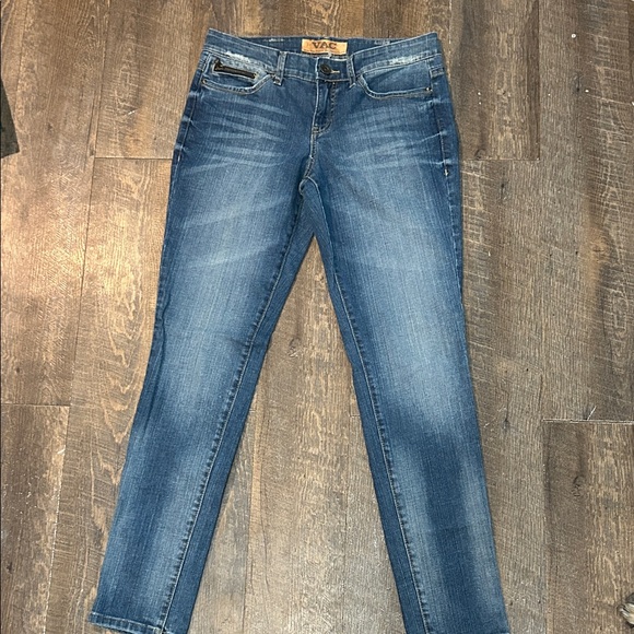 VAC Nine West Denim Jeans Women’s Sz 8/28 Zipper Detail Embroidered Pocket - Picture 1 of 9